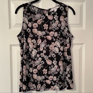 NWOT Nine West Floral Sleeveless Blouse